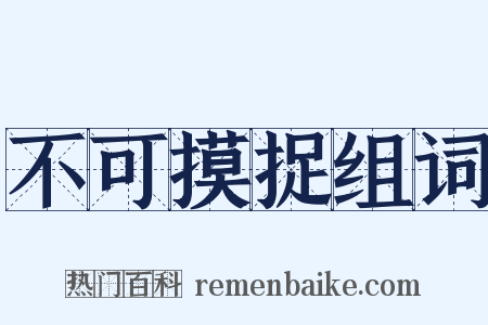 不可摸捉组词是什么意思的图片